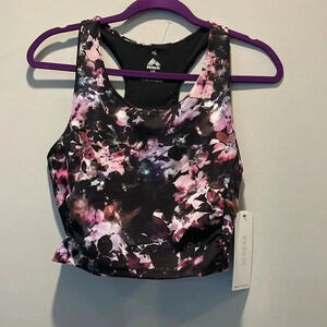 RBX Pink & Black Print Sports Bra